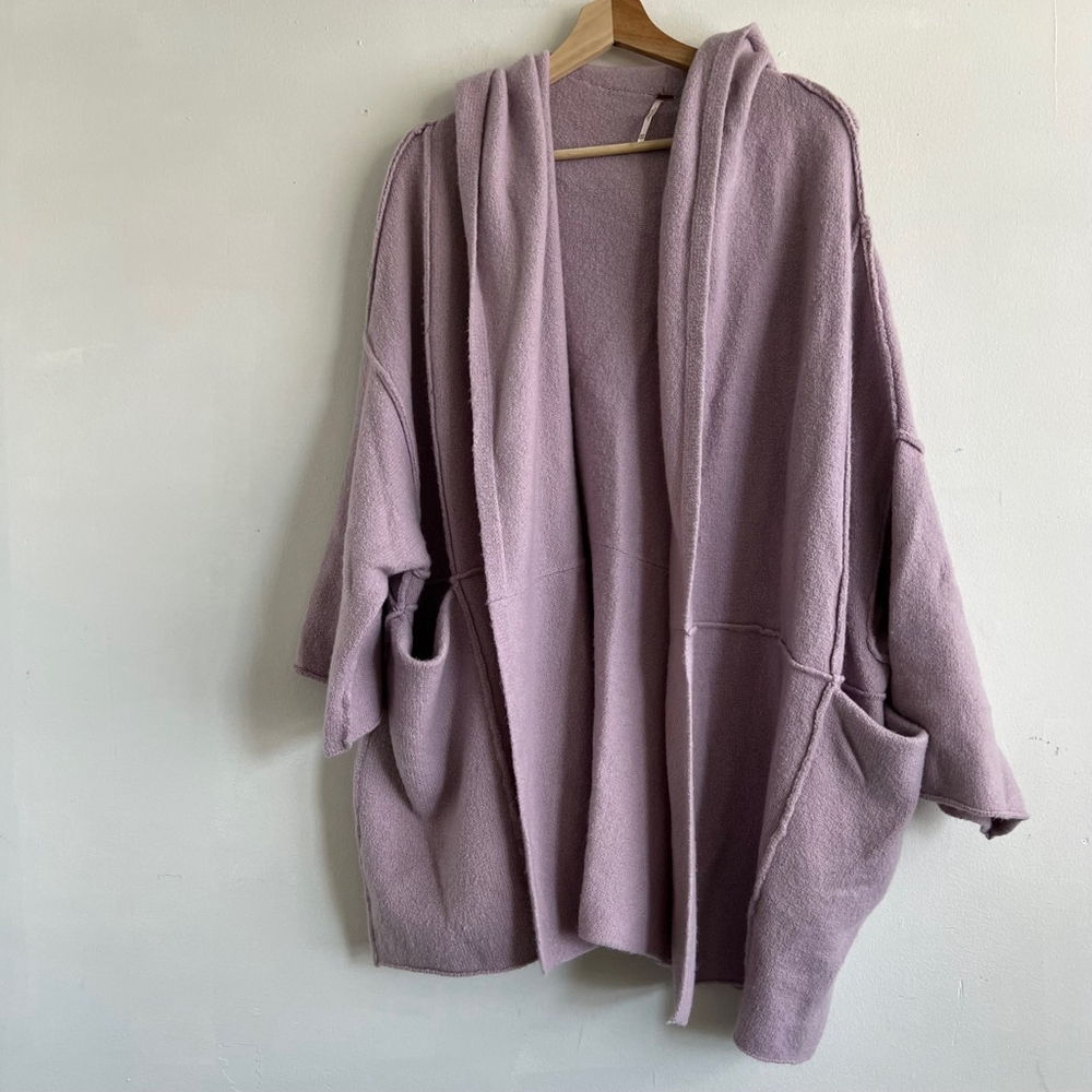 Free People oversized costal Cardigan, XS/S, Purple